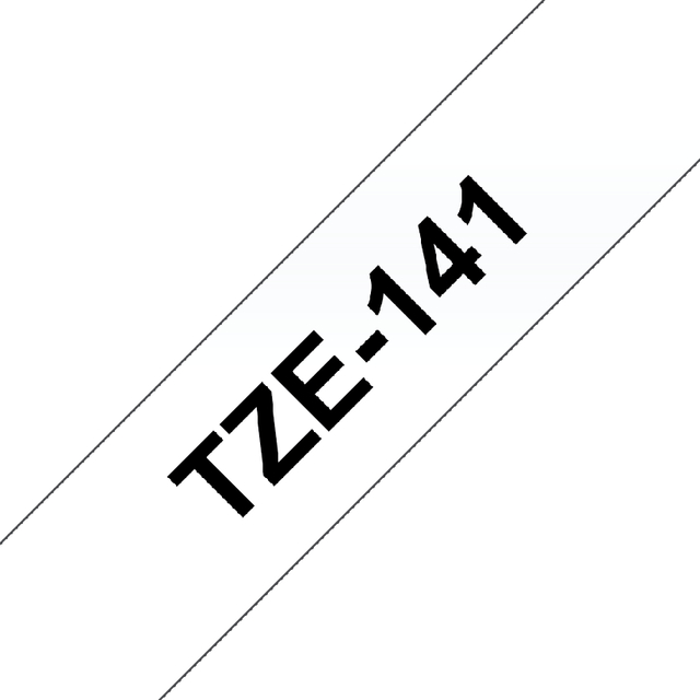 Labeltape Brother P-touch TZE-141 18mm zwart op transparant