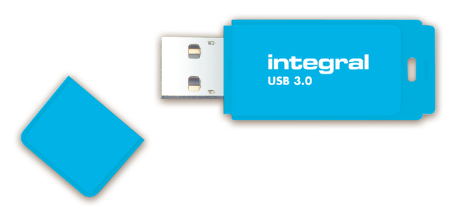 USB-stick 3.0 Integral 64GB neon blauw