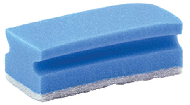 Schuurspons Cleaninq met greep 140x70x42mm blauw/wit 5 stuks
