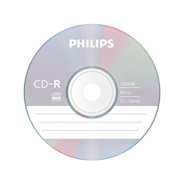 CD-R Philips 80Min 700MB 52x SP (10)