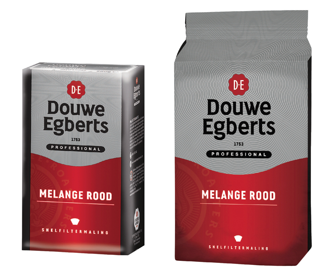 Koffie Douwe Egberts snelfiltermaling Melange Rood 500gr