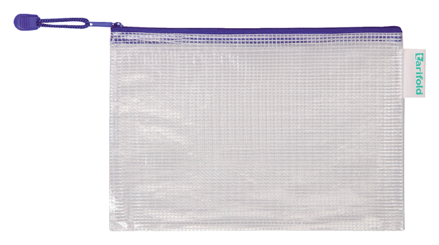 Opbergtas Tarifold met rits 235x165mm PVC blauw