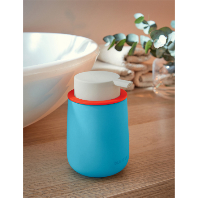 Handzeepdispenser Leitz Cosy voor handzeep 300ml blauw