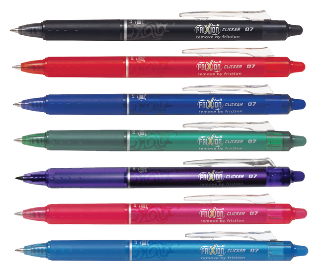 Rollerpen PILOT friXion clicker medium blauw