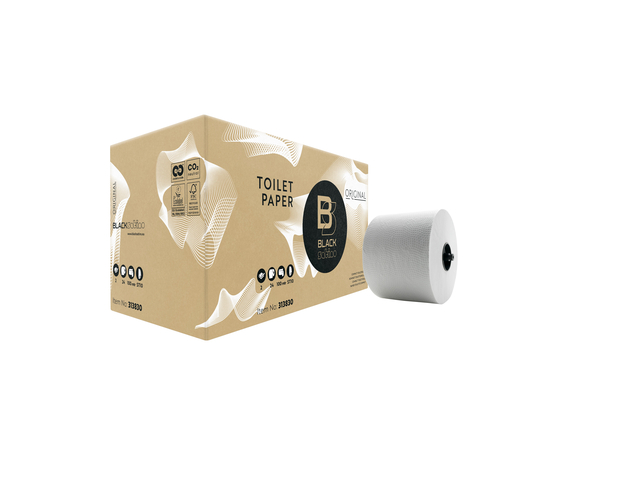 Toiletpapier BlackSatino Original ST10 systeemrol 2-laags 712vel wit 313830