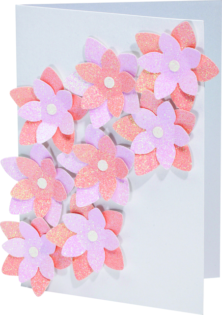 Glitterkarton Folia 174x245mm 6 vel pastel assorti