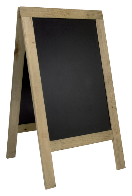 Stoepbord Securit 72x131x4cm steigerhout