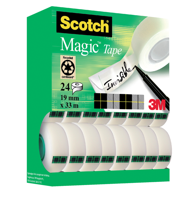 Plakband Scotch Magic 810 19mmx33m onzichtbaar mat 20+4 gratis