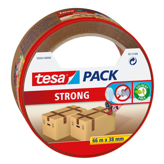 Verpakkingstape Tesa 05042 strong 38mmx66m bruin