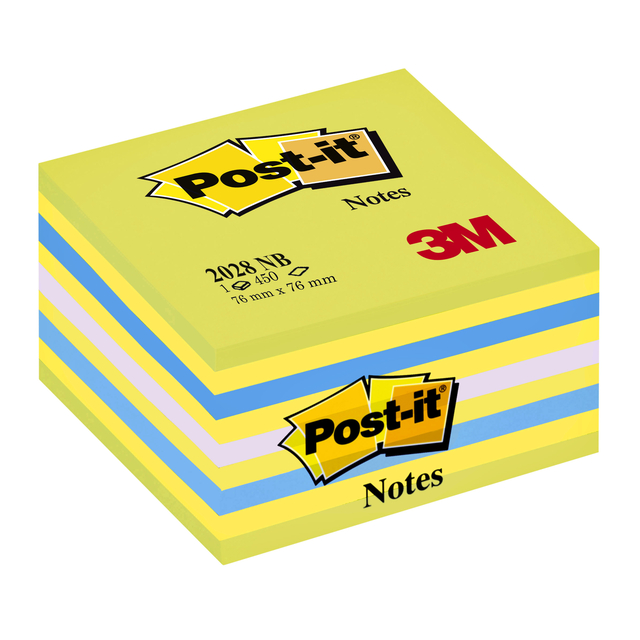 Memoblok 3M Post-it 2028 76x76mm kubus assorti