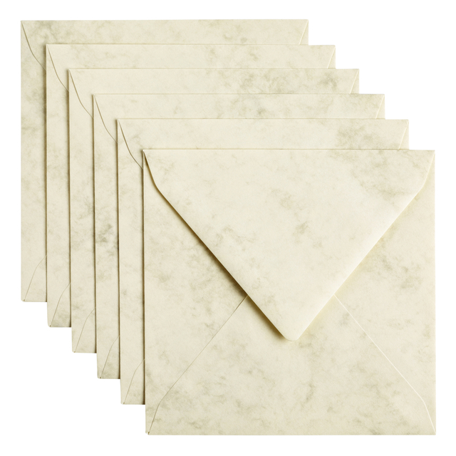 Envelop Papicolor 140x140mm marble ivoor