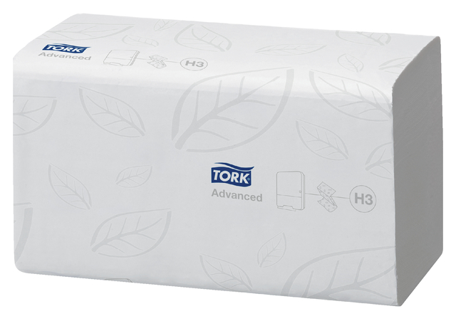 Handdoek Tork H3 Advanced Z-gevouwen 2-laags wit 290163