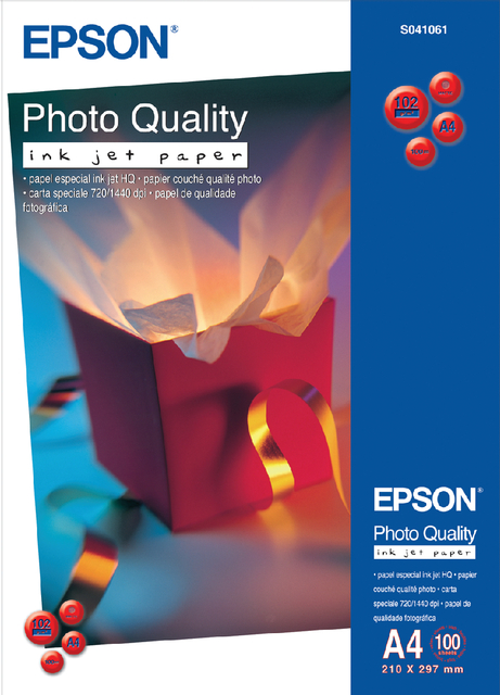 Inkjetpapier Epson S041061 A4 mat 102gr 100vel