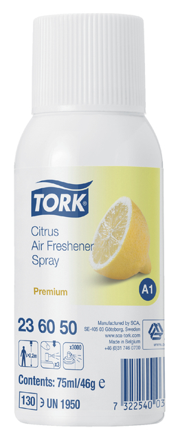 Luchtverfrisser Tork A1 spray met citrusgeur 75ml 236050