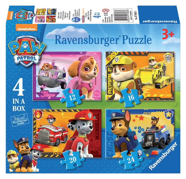 Puzzel Ravensburger Paw Patrol 4x puzzels 12+16+20+24 st