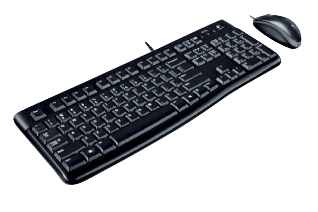 Toetsenbord Logitech K120 Qwerty +muis zwart