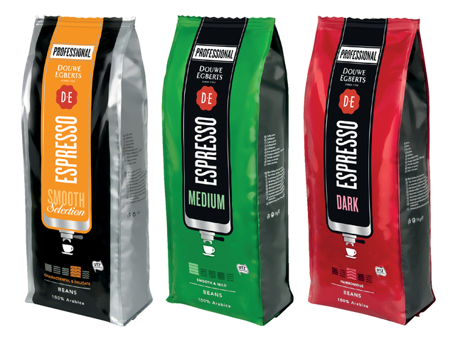 Koffie Douwe Egberts espresso bonen dark roast 1kg