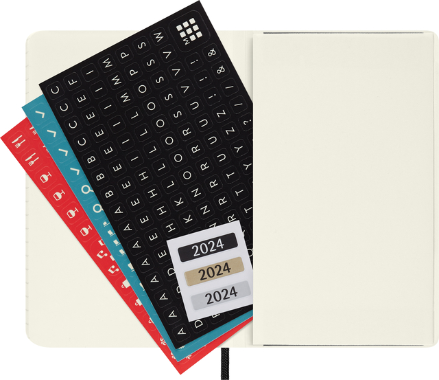 Agenda 2024 Moleskine 12M Planner Weekly 7dag/1pagina pocket 90x140mm soft cover black