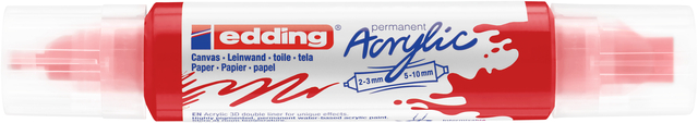 Acrylmarker edding e-5400 3D double liner verkeersrood