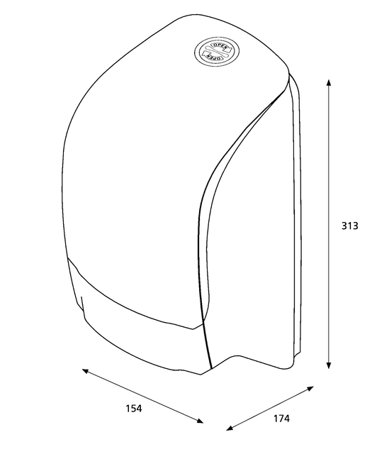 Dispenser Katrin 104582 toiletpapier doprol wit