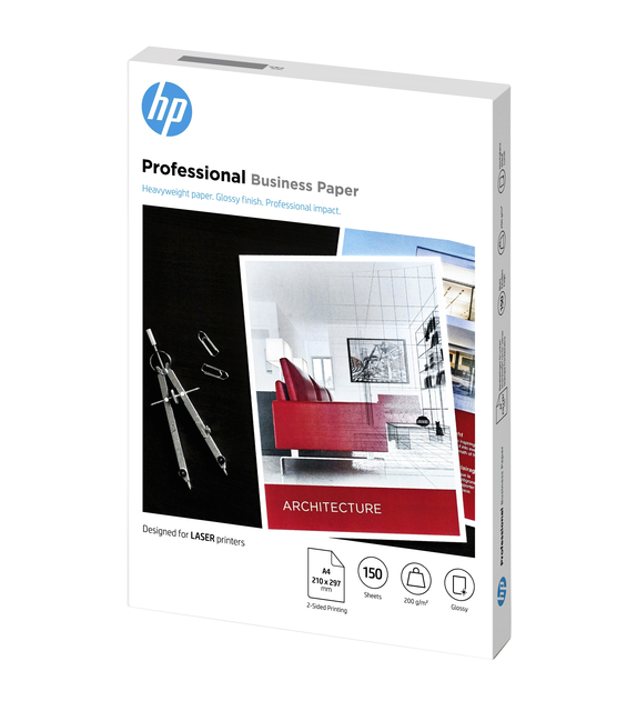 Fotopapier laser HP 7MV83A 200gr A4 glans wit 150vel