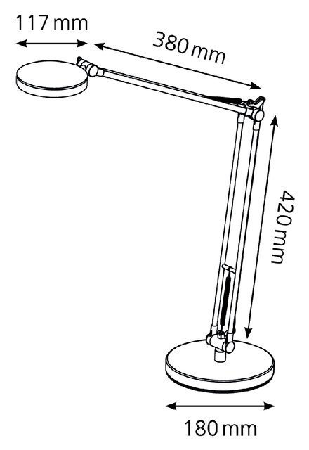 Bureaulamp Hansa ledlamp 4you aluminium