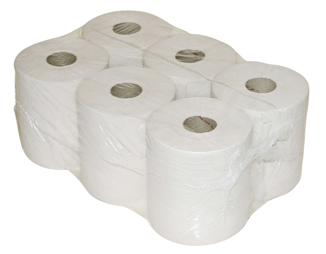 Toiletpapier Euro Products Q5 mini jumbo 2l 180m wit 240018