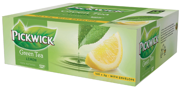 Thee Pickwick green original lemon 100x2gr