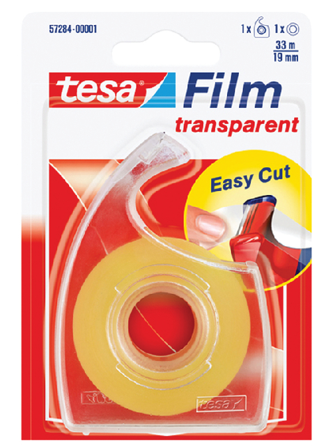 Plakband  tesafilm® 33mx19mm transparant + dispenser