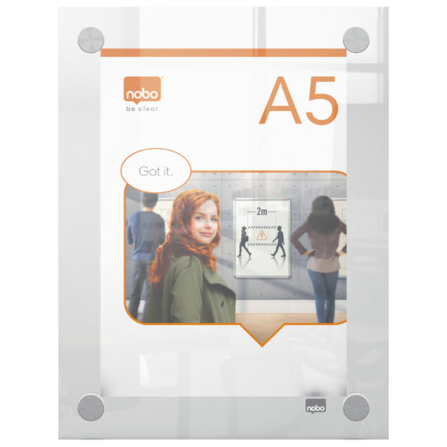 Infobord Nobo Premium Plus A5 acryl wand