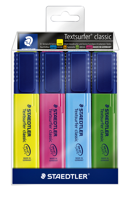 Markeerstift Staedtler 364 Textsurfer  assorti 4stuks