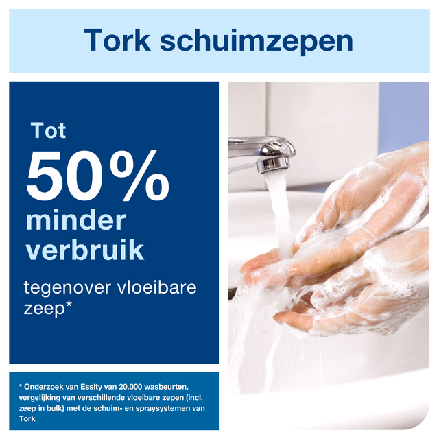 Handzeep Tork S4 foam extra mild geurvrij allergievriendelijk 1000ml 520701