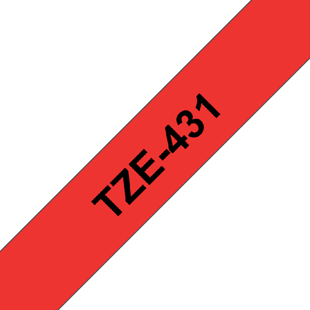 Labeltape Brother P-touch TZE-431 12mm zwart op rood