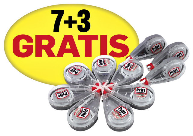 Correctieroller Pritt mini flex 4.2mmx7m valuepack à 7+3 gratis