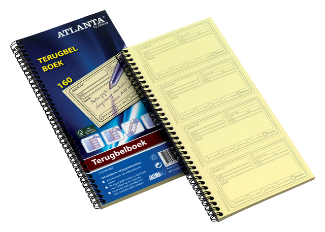 Terugbelboek Atlanta 74x128mm 400 notities 100vel