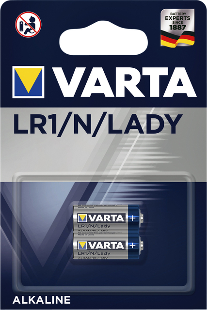 Batterij Varta LR1/N/Lady alkaline blister à 2stuk