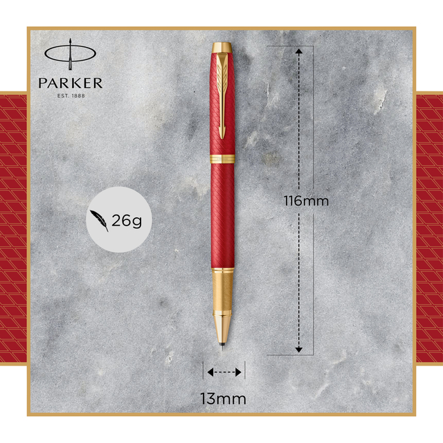 Rollerpen Parker IM Premium deep red GT fijn