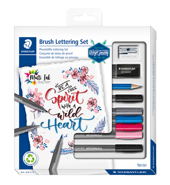 Brushletteringset Staedtler Design Journey 9-delige set