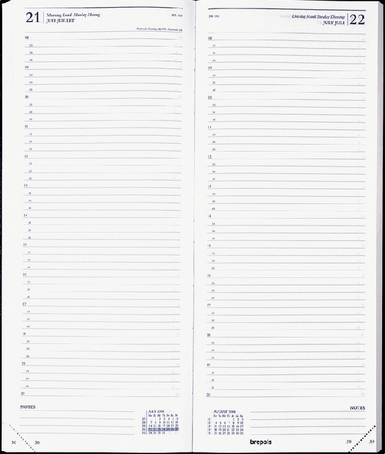 Agenda 2024 Brepols Saturnus Lima 1dag/1pagina lang zwart