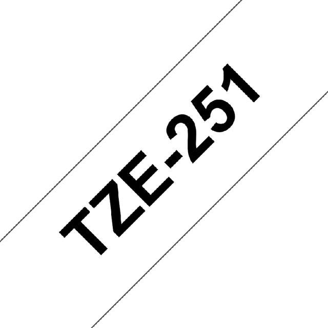 Labeltape Brother P-touch TZE-251 24mm zwart op wit