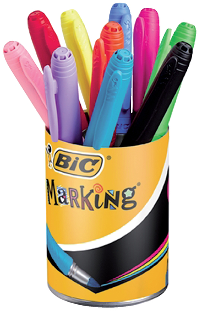 Viltstift Bic Intensity rond medium assorti pot à 10 stuks