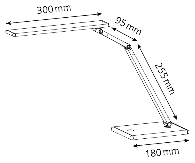 Bureaulamp Hansa led Slim zilvergrijs