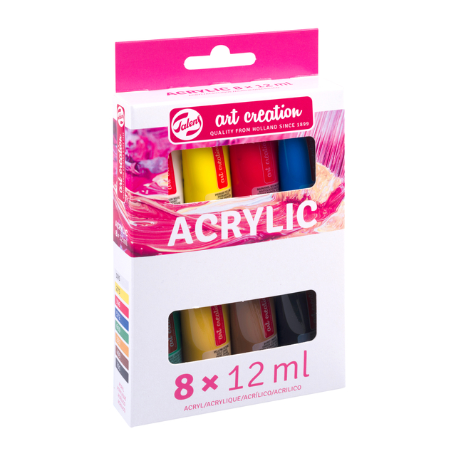 Acrylverf Talens Art Creation 12ml set à 8 kleuren