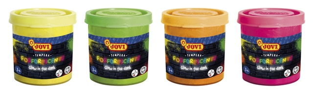 Plakkaatverf Jovi glow in the dark 35ml assorti set à 4 stuks