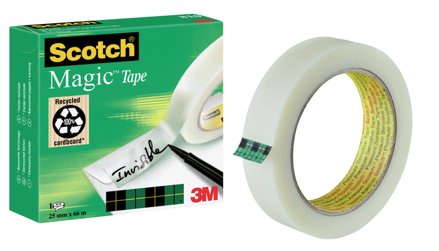 Plakband Scotch Magic 810 25mmx66m onzichtbaar mat