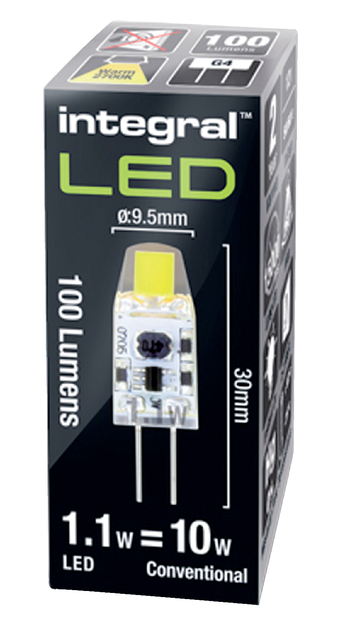 Ledlamp Integral GU4 2700K warm wit 1.1W 100lumen