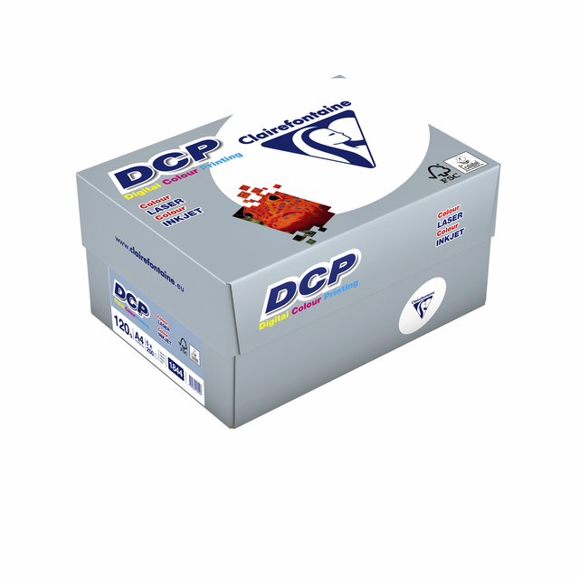 Laserpapier Clairefontaine DCP A4 120gr wit 250vel