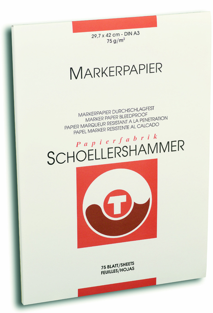 Markerblok Schoellershammer A3 75gr wit