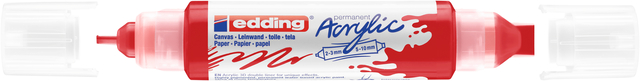 Acrylmarker edding e-5400 3D double liner verkeersrood