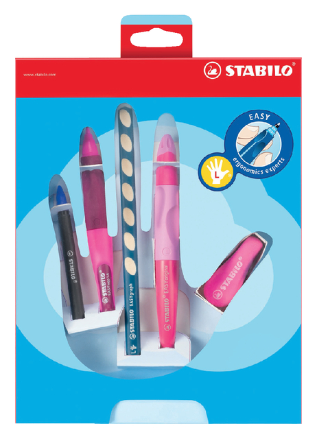 Giftpack STABILO Easyergonomics Experts roze links
